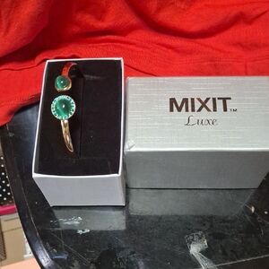 Mixit Luxe Emerald and Gold Bracelet New With Origial Box